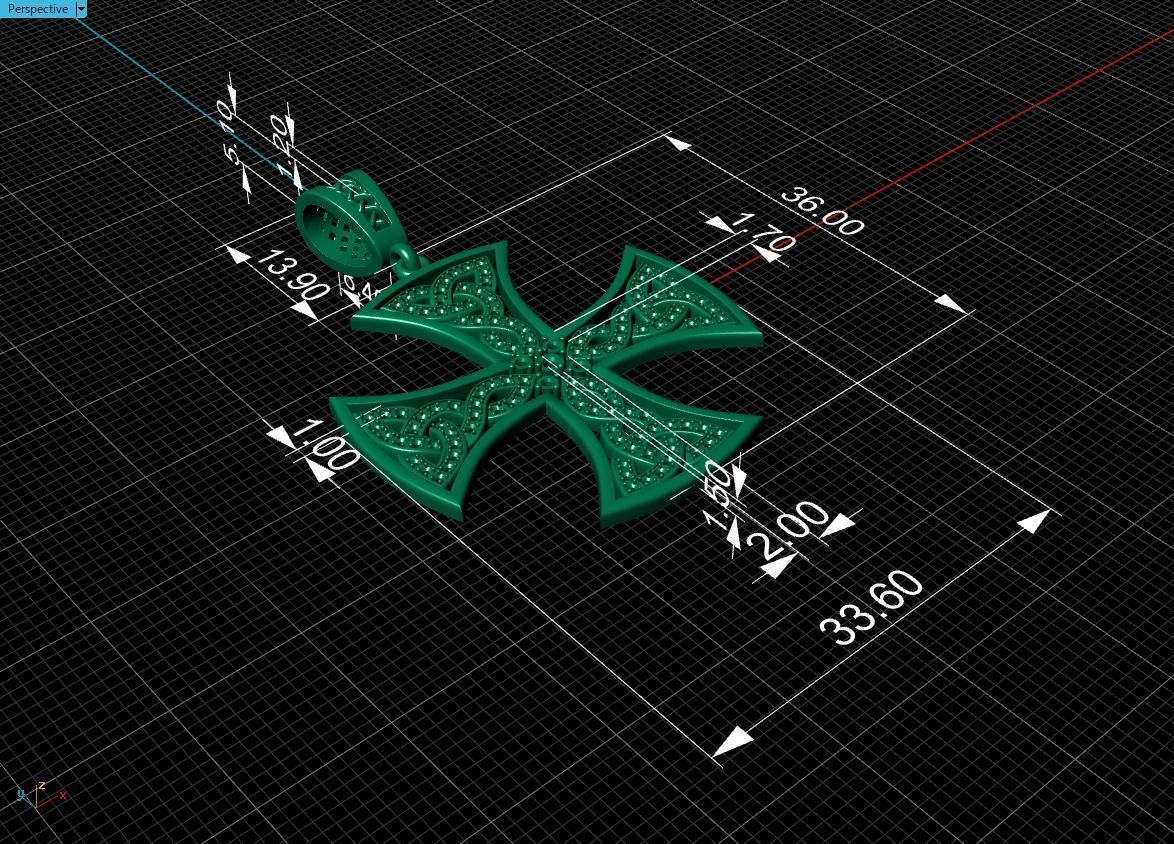Celtic cross 3D print model_19