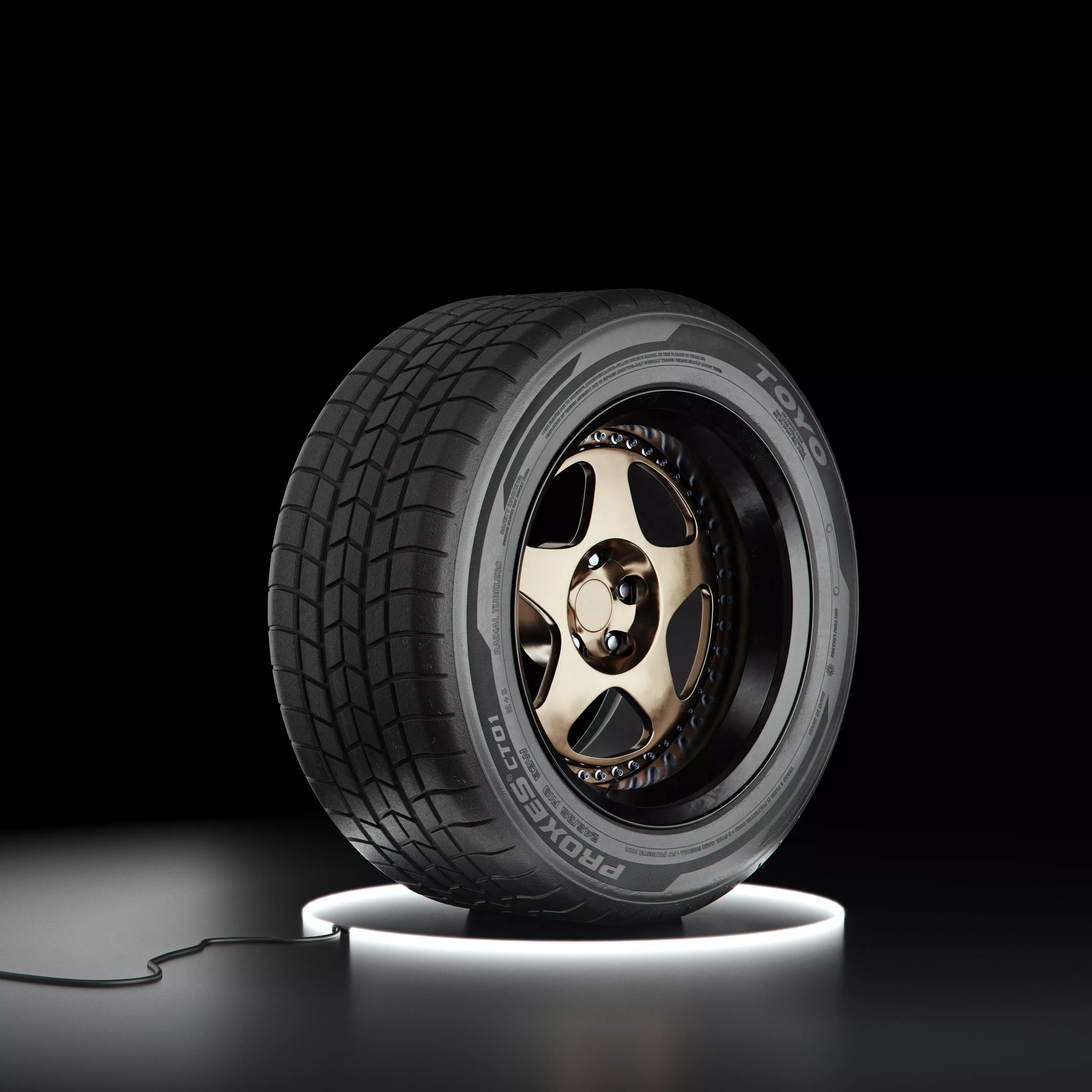 Rotiform Roc Alloy - Toyo Proxes RA1 Tires 3D model