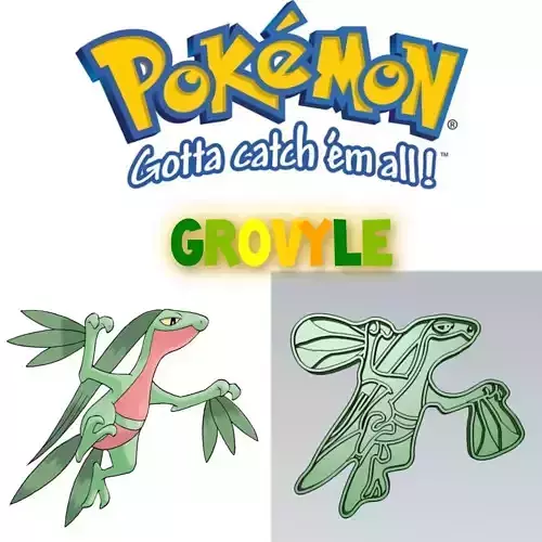 Amazing Pokemon Grovyle Cookie Cutter Stamp Cake Decorating 