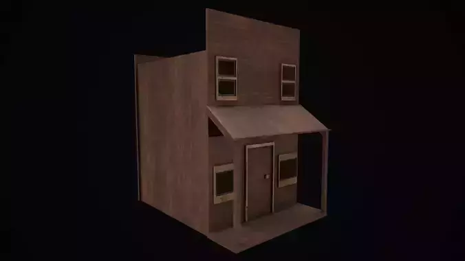 Wild Wist House - Game Ready Low Poly 3D Model 