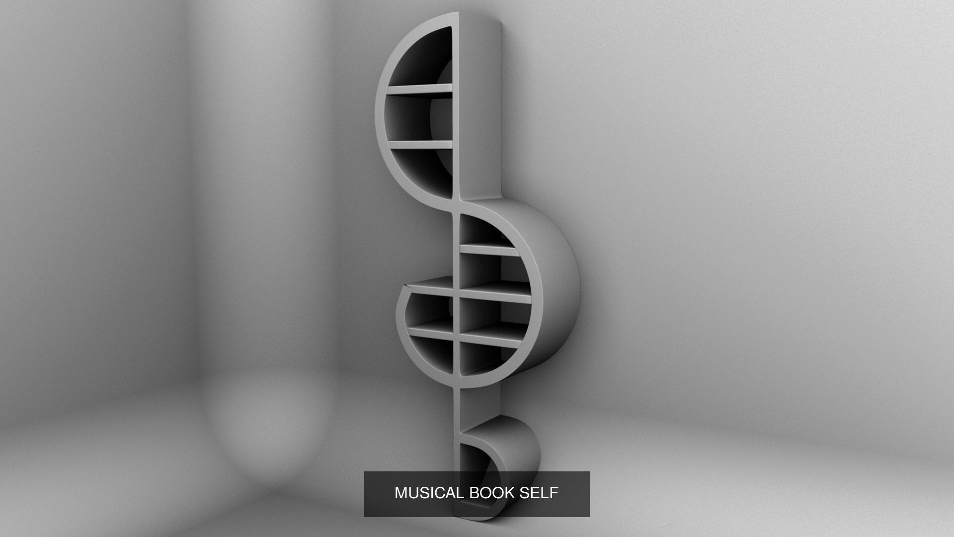 CREATIVE BOOK SHELVES 3D Model Collection_3