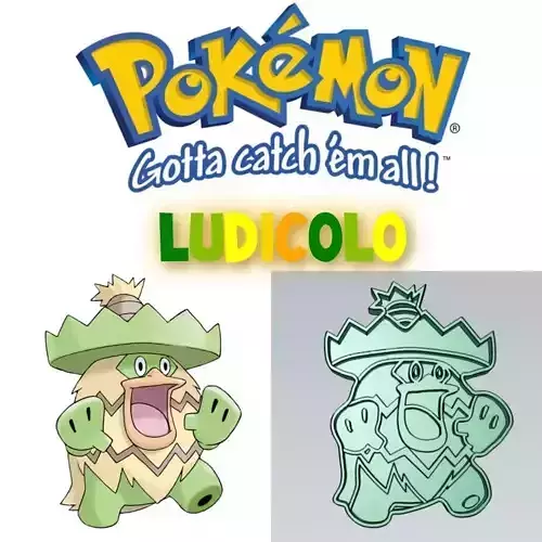 Amazing Pokemon Ludicolo Cookie Cutter Stamp Cake Decorating 