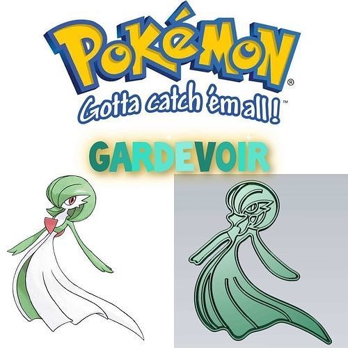 Amazing Pokemon Gardevoir  Cookie Cutter Stamp Cake Decorating  3D model