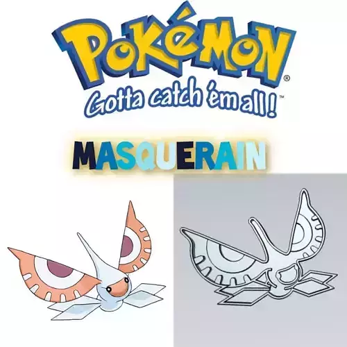 Amazing Pokemon Masquerain Cookie Cutter Stamp Cake Decorating 