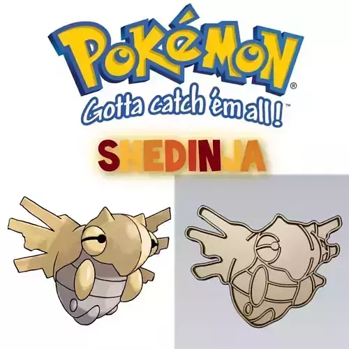 Amazing Pokemon Shedinja Cookie Cutter Stamp Cake Decorating 