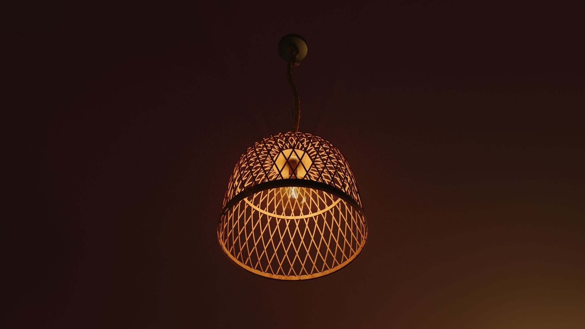 Ceiling Lamp Mani - Natural style 3D model_1