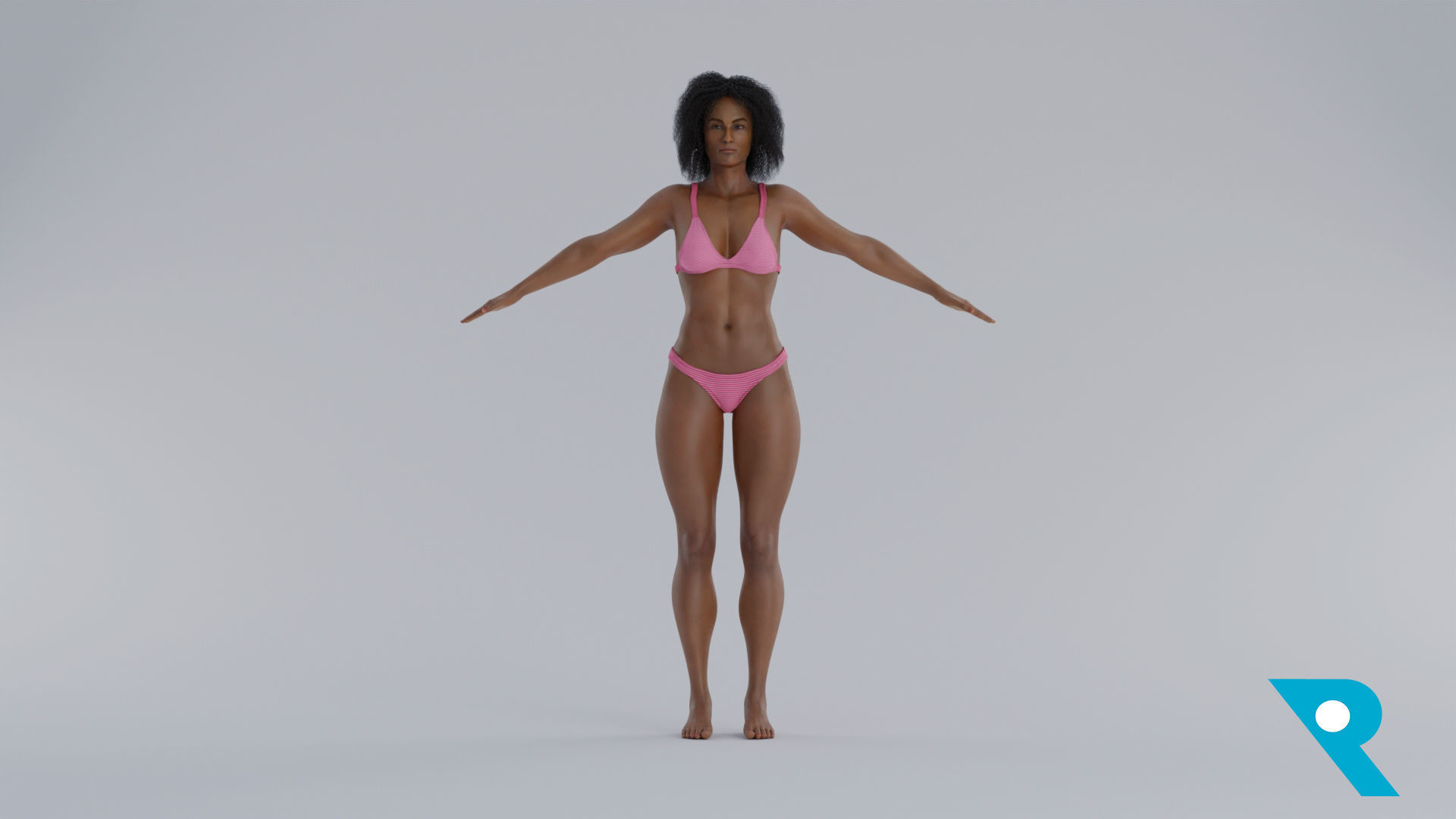 Realistic Female Character - Terry 3D model_1