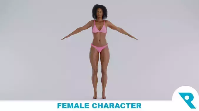 Realistic Female Character - Terry 3D model
