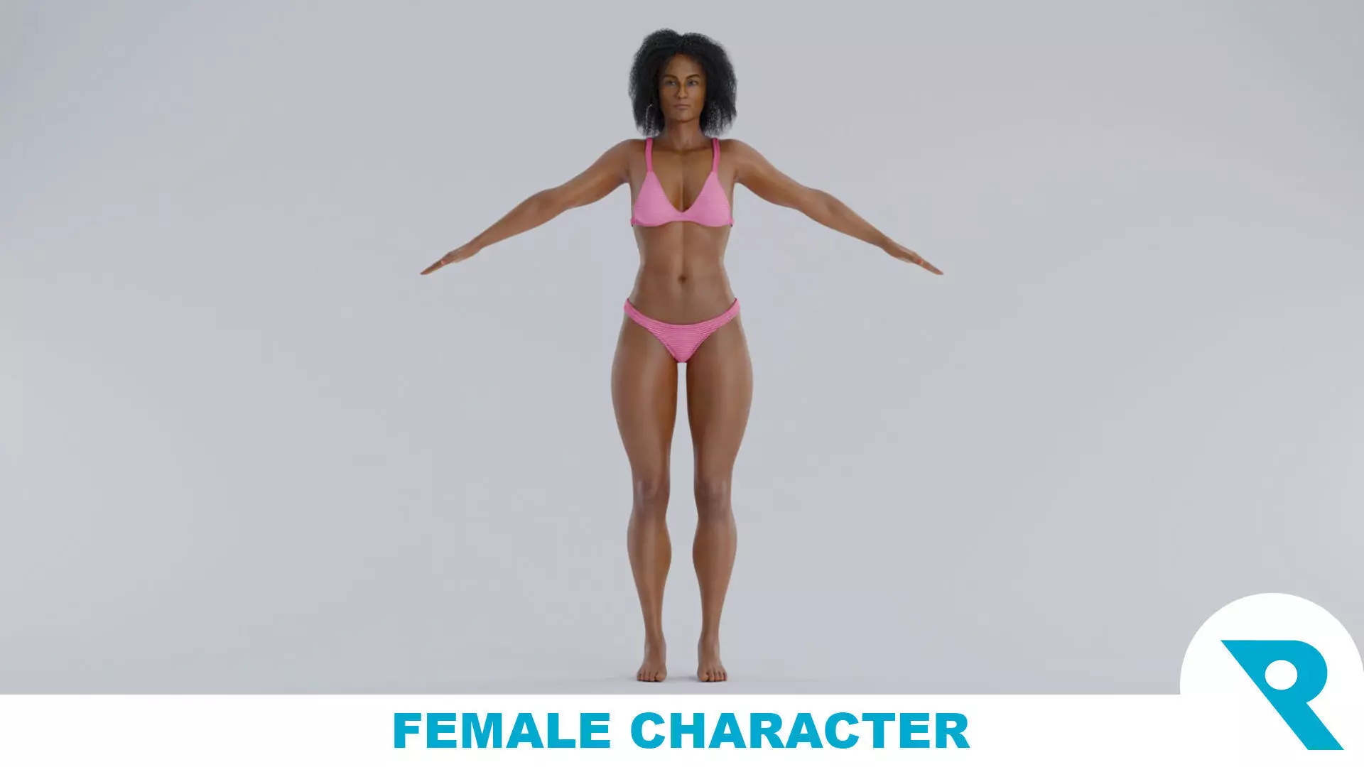 Realistic Female Character - Terry 3D model_0