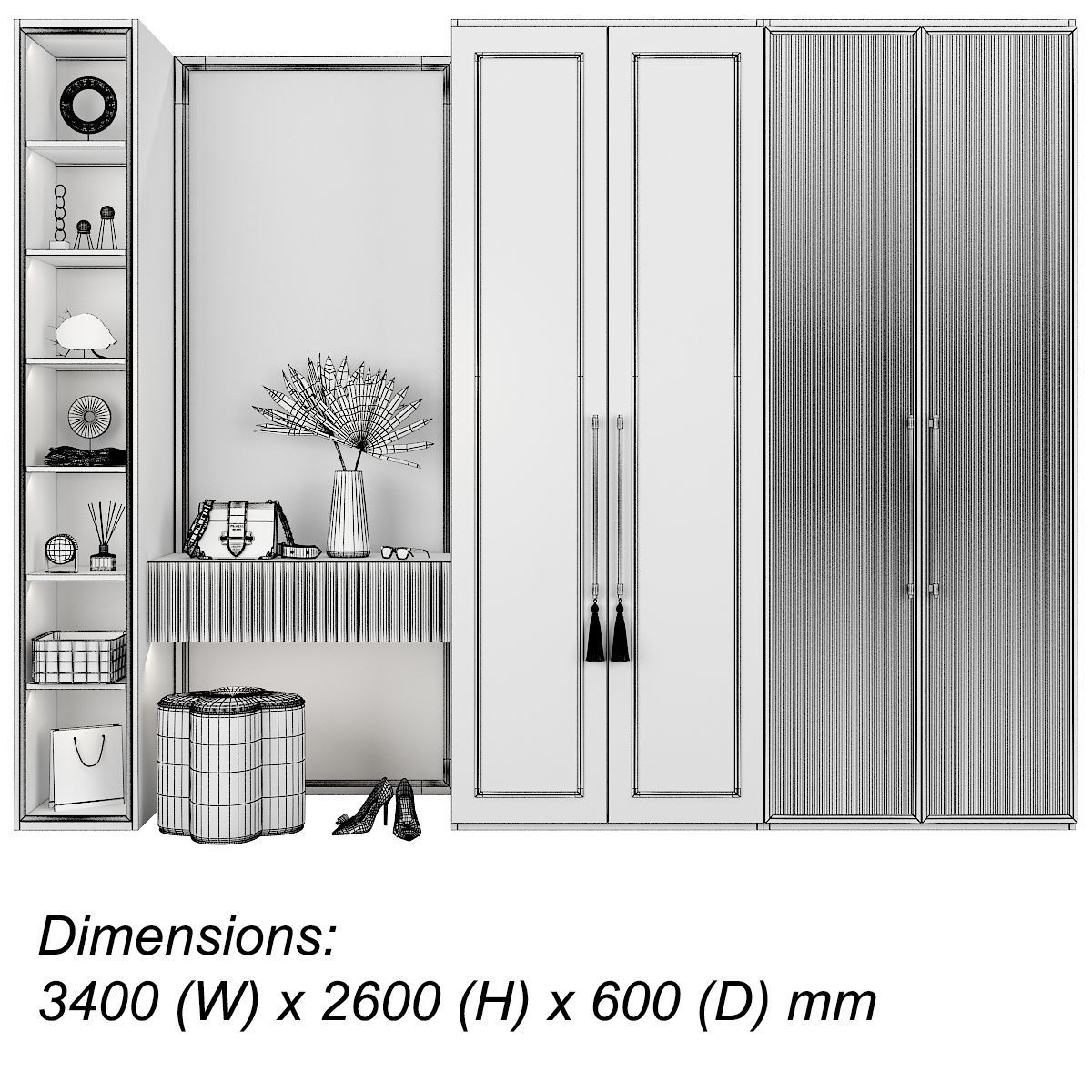 Entryway furniture 100 3D model_5