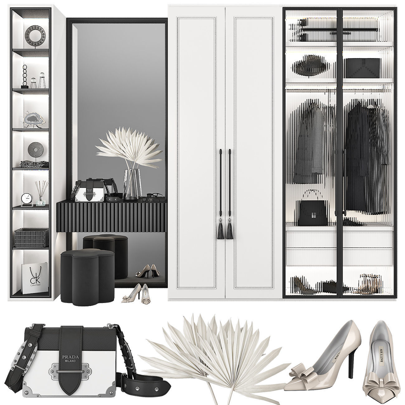 Entryway furniture 100 3D model_1