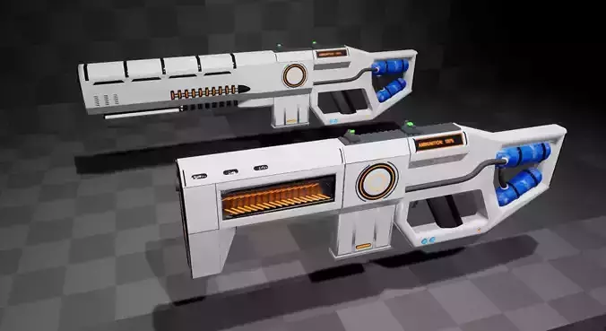 SciFi MP Weapons Low-poly 3D model