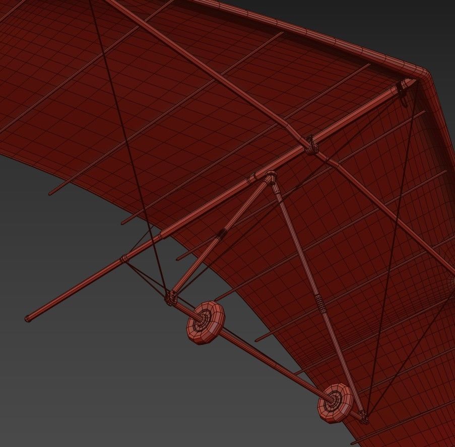 Hang Glider Low-poly 3D model_12