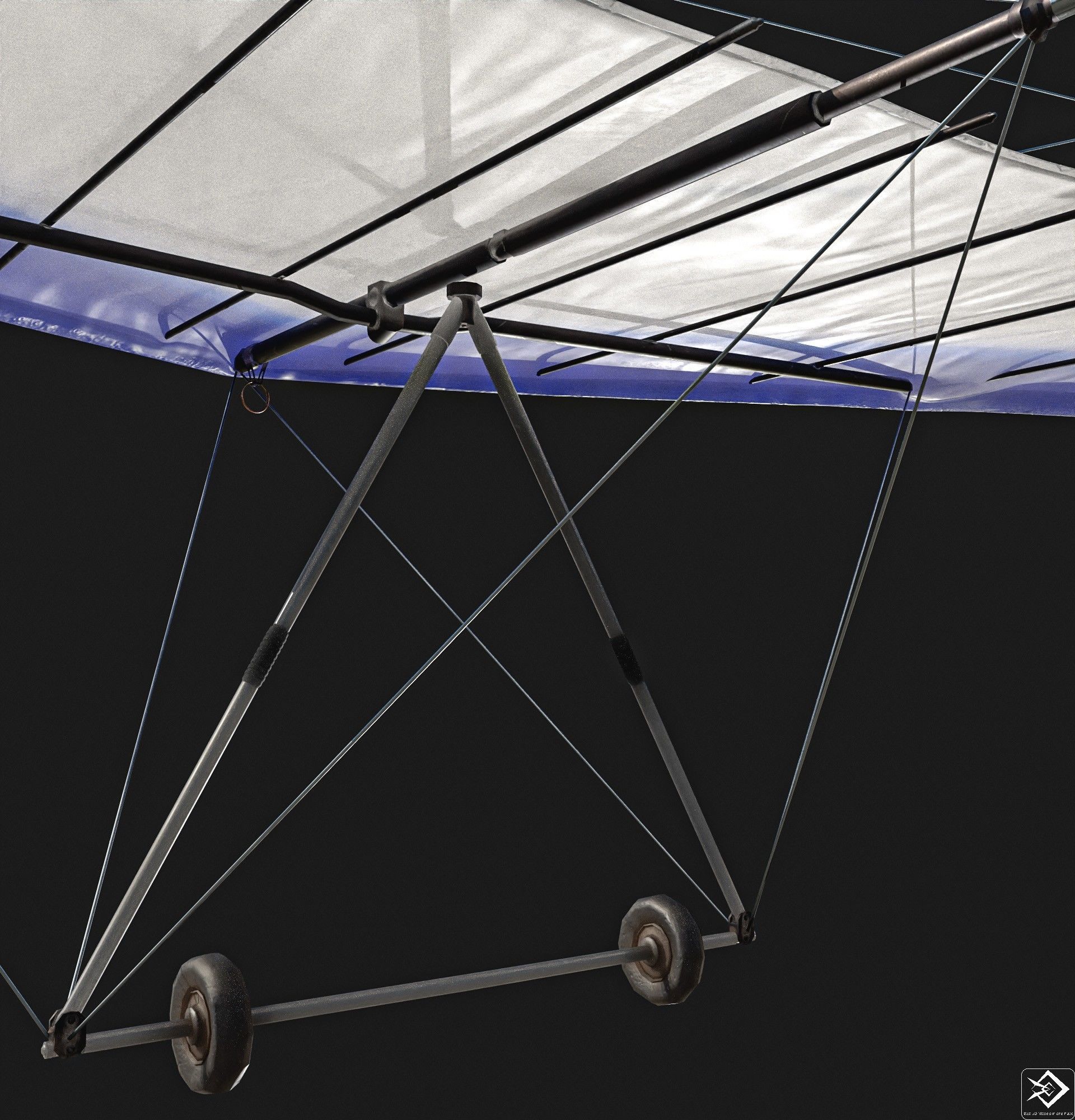Hang Glider Low-poly 3D model_5
