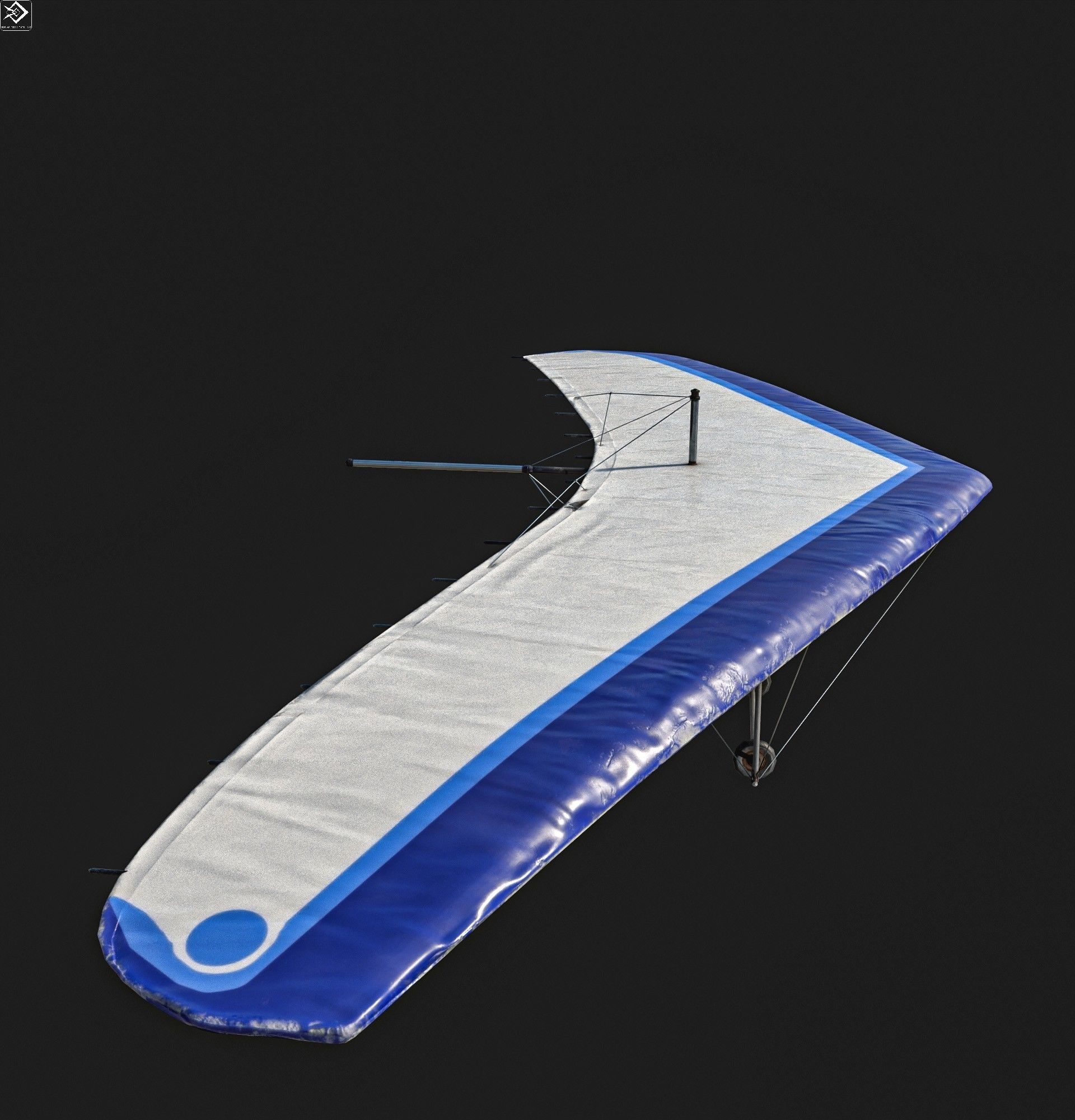 Hang Glider Low-poly 3D model_3