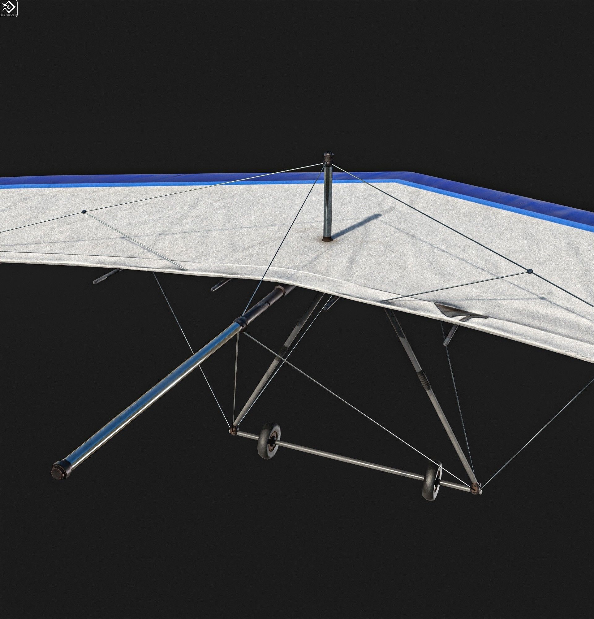 Hang Glider Low-poly 3D model_4
