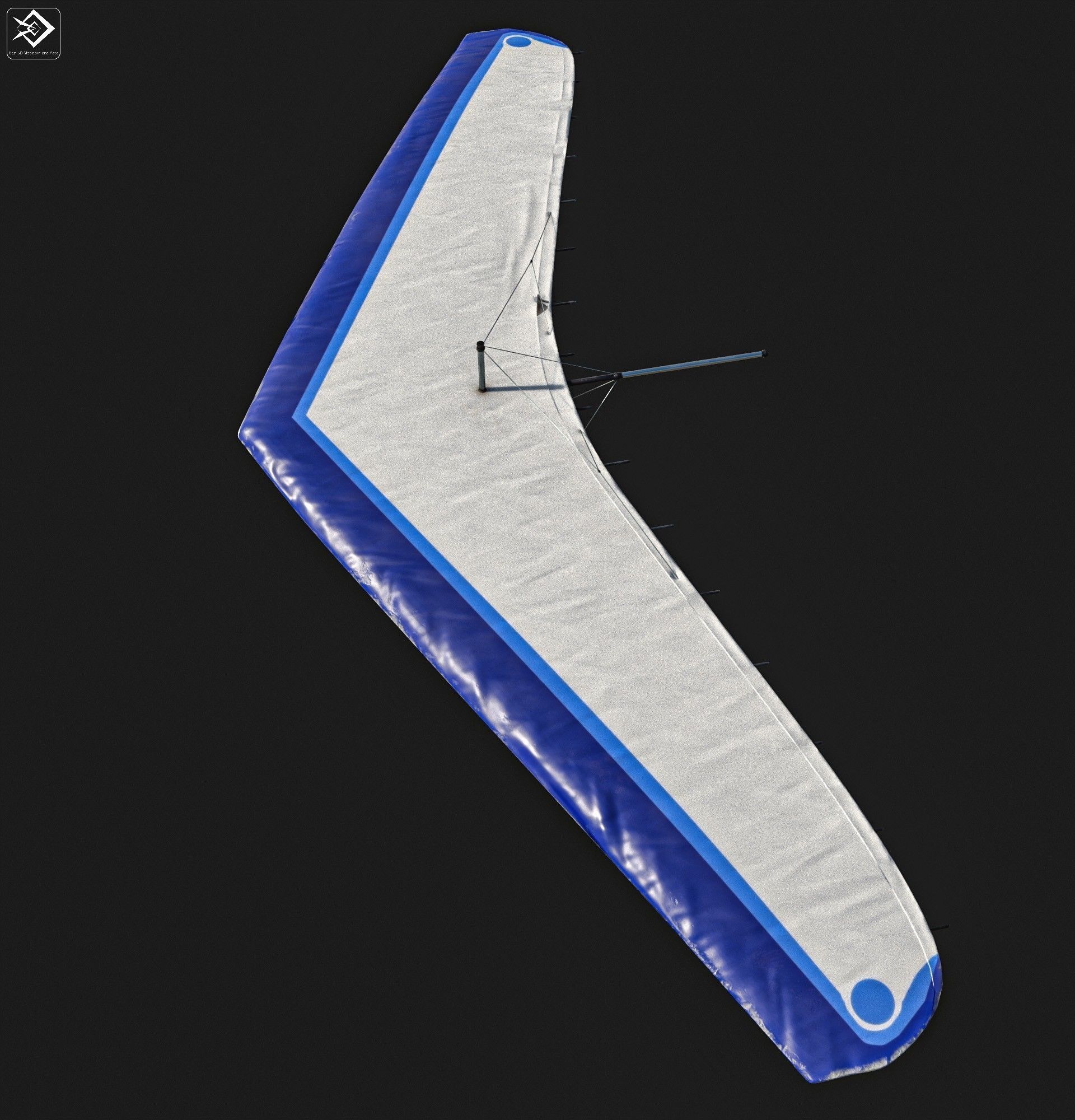 Hang Glider Low-poly 3D model_1