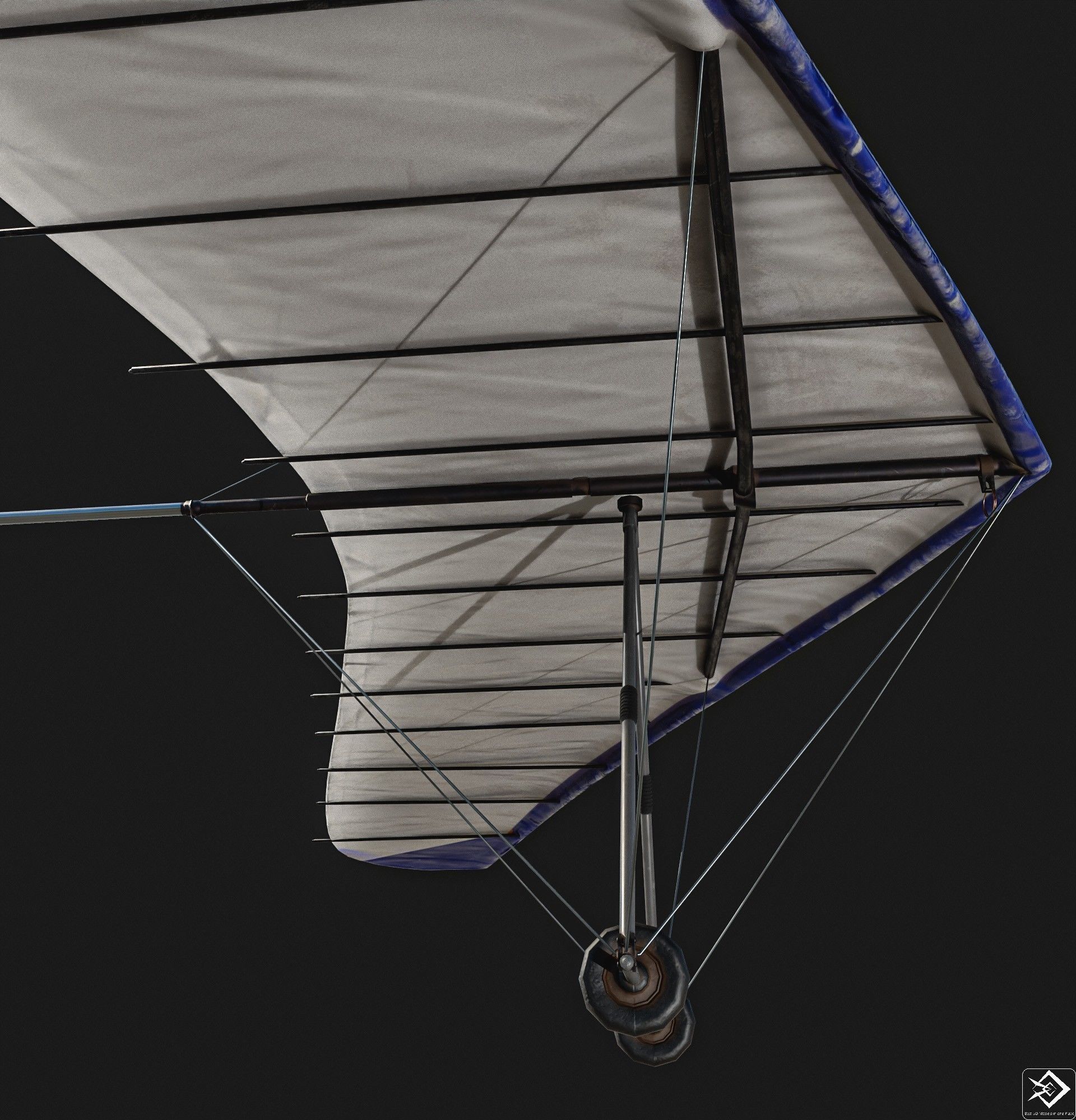 Hang Glider Low-poly 3D model_9