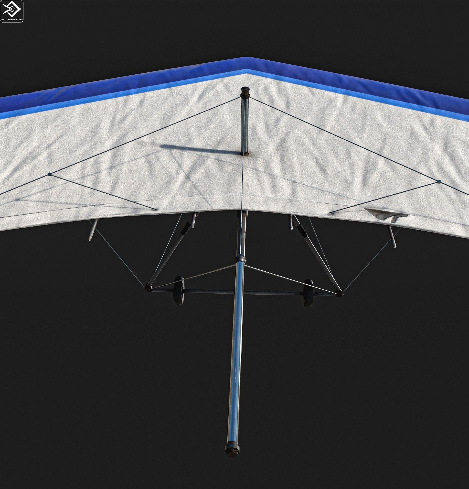 Hang Glider Low-poly 3D model_2