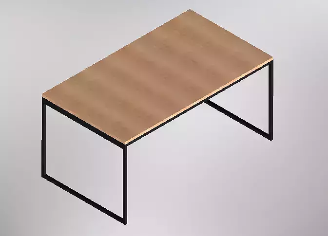 Project Table Metal Legs Wood Top