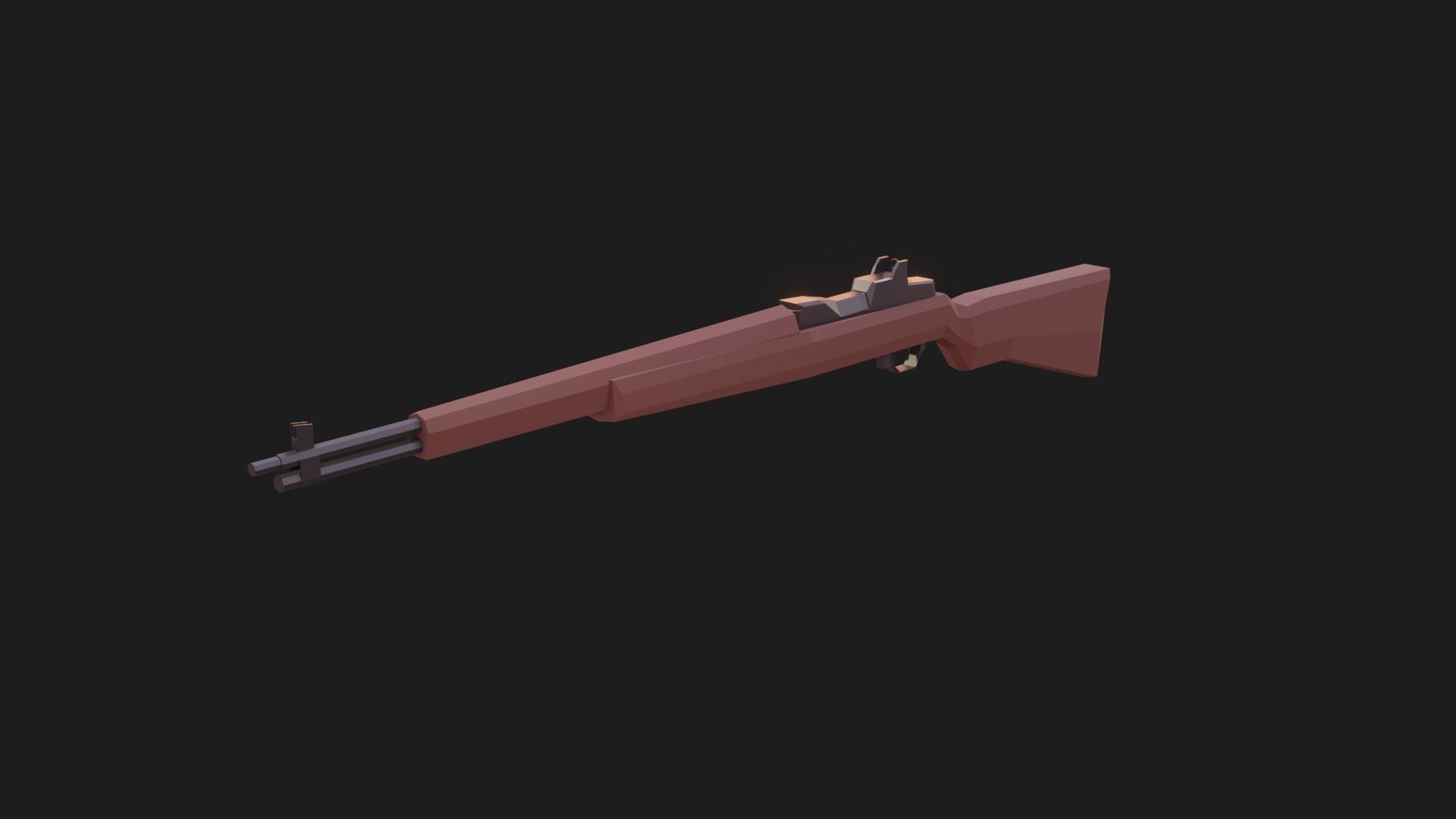 Weaponies - M1 Garand Low-poly 3D model_3