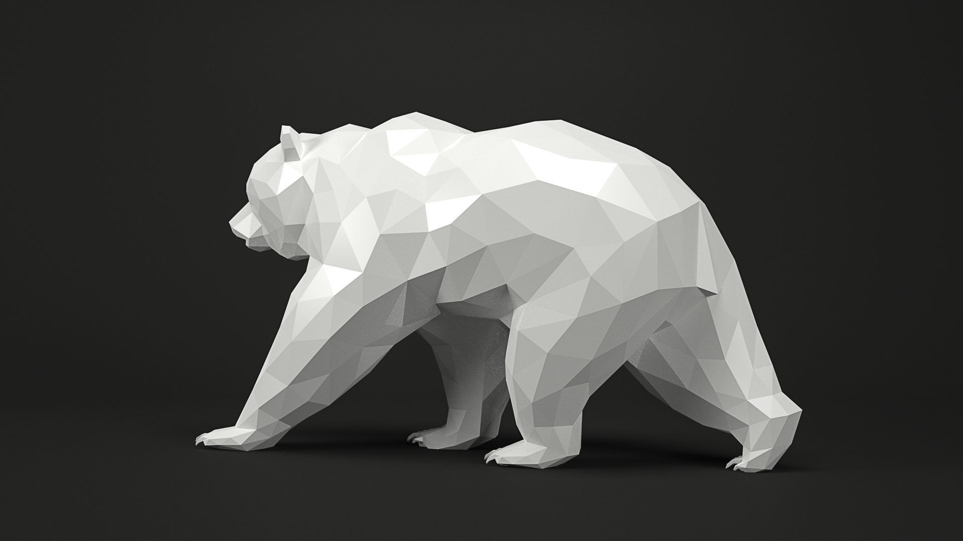WILD BEAR Low-poly Low-poly 3D model_2