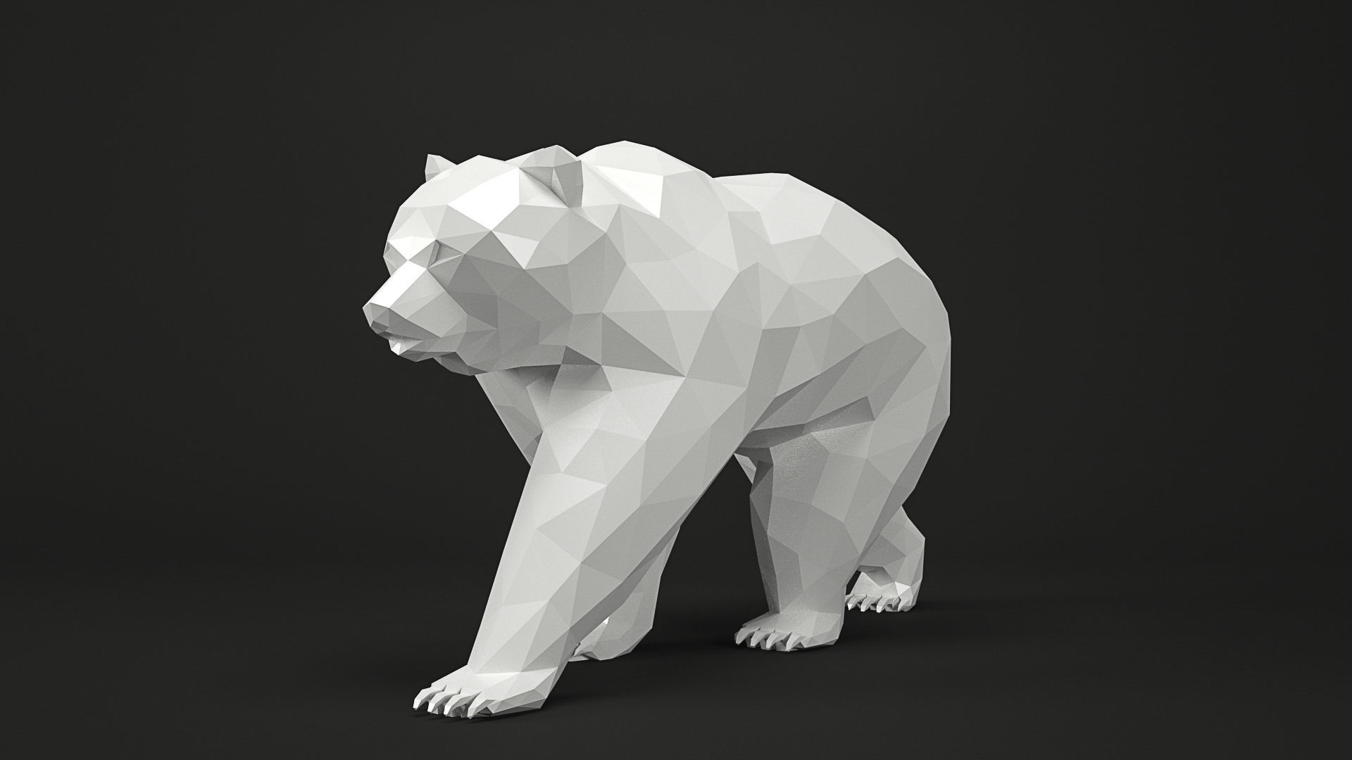 WILD BEAR Low-poly Low-poly 3D model_4