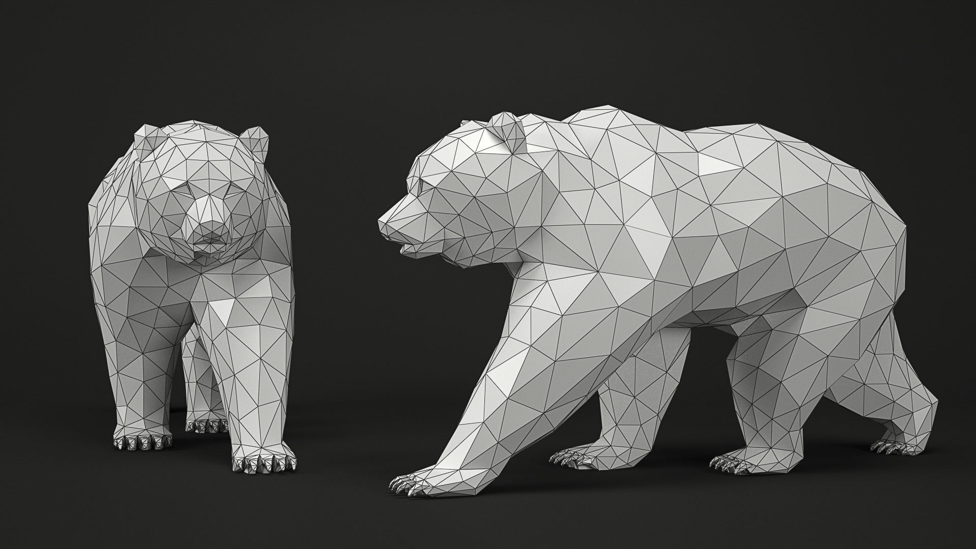 WILD BEAR Low-poly Low-poly 3D model_5