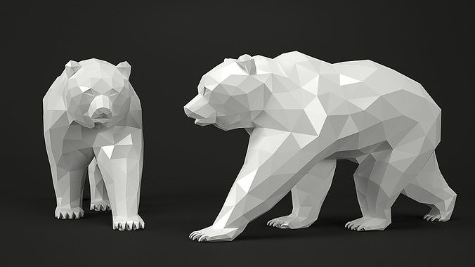 WILD BEAR Low-poly Low-poly 3D model