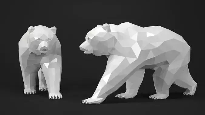 WILD BEAR Low-poly Low-poly 3D model