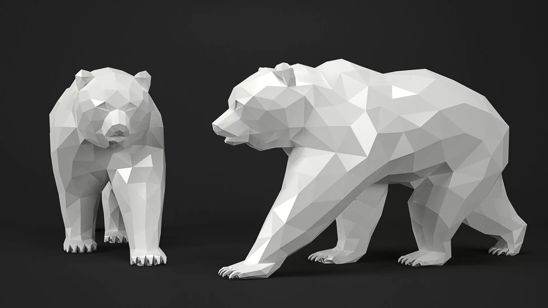 WILD BEAR Low-poly Low-poly 3D model_0