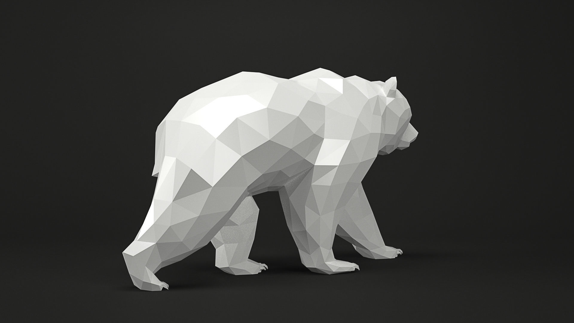 WILD BEAR Low-poly Low-poly 3D model_3