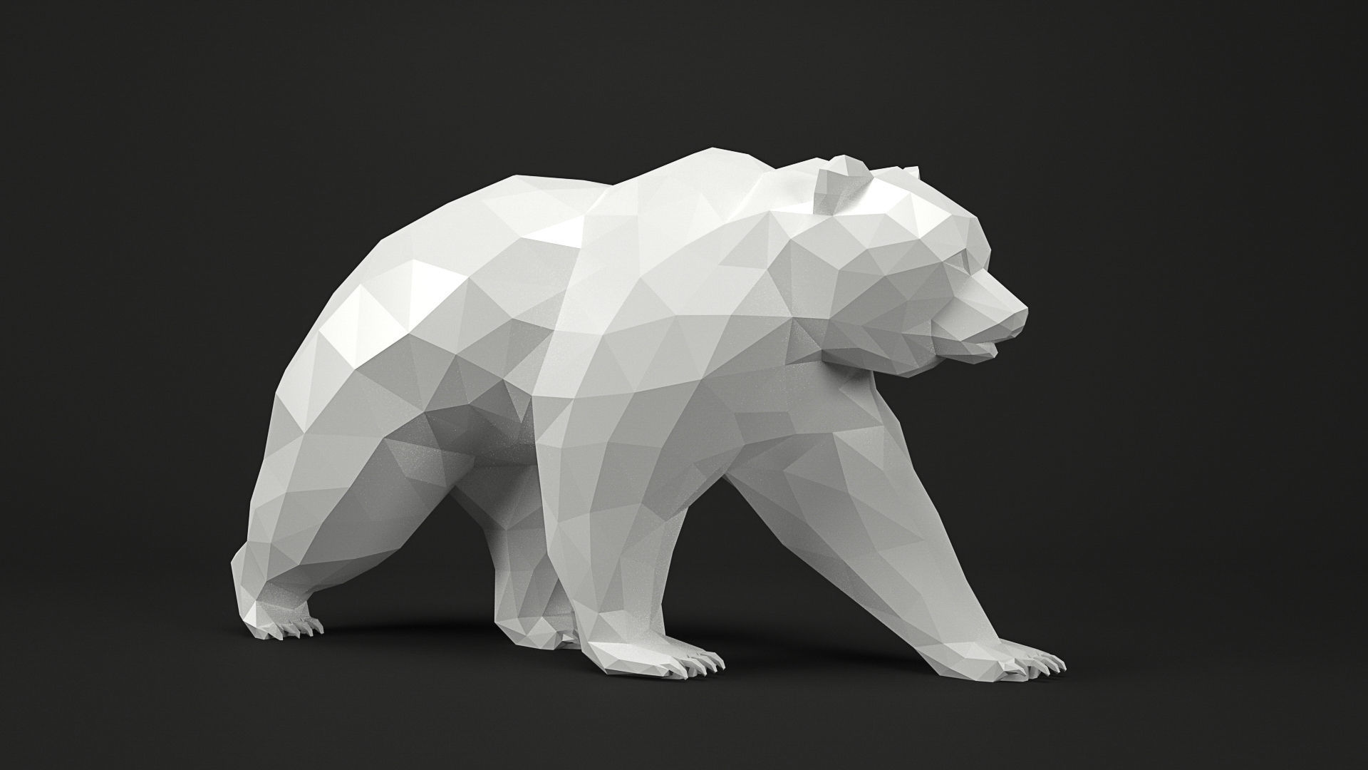 WILD BEAR Low-poly Low-poly 3D model_1