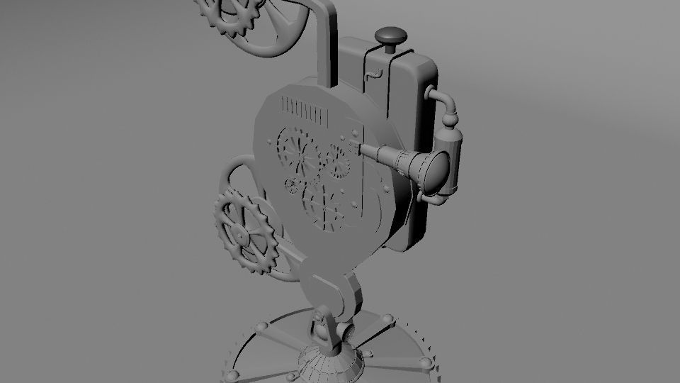 OLD FILM PROJECTOR 3D model_6