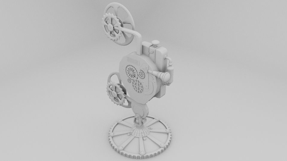 OLD FILM PROJECTOR 3D model_2