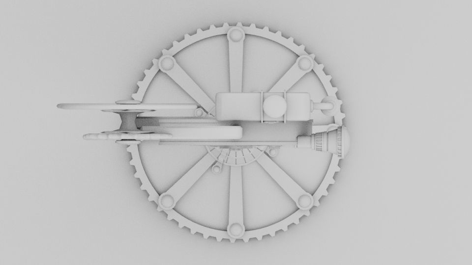 OLD FILM PROJECTOR 3D model_8