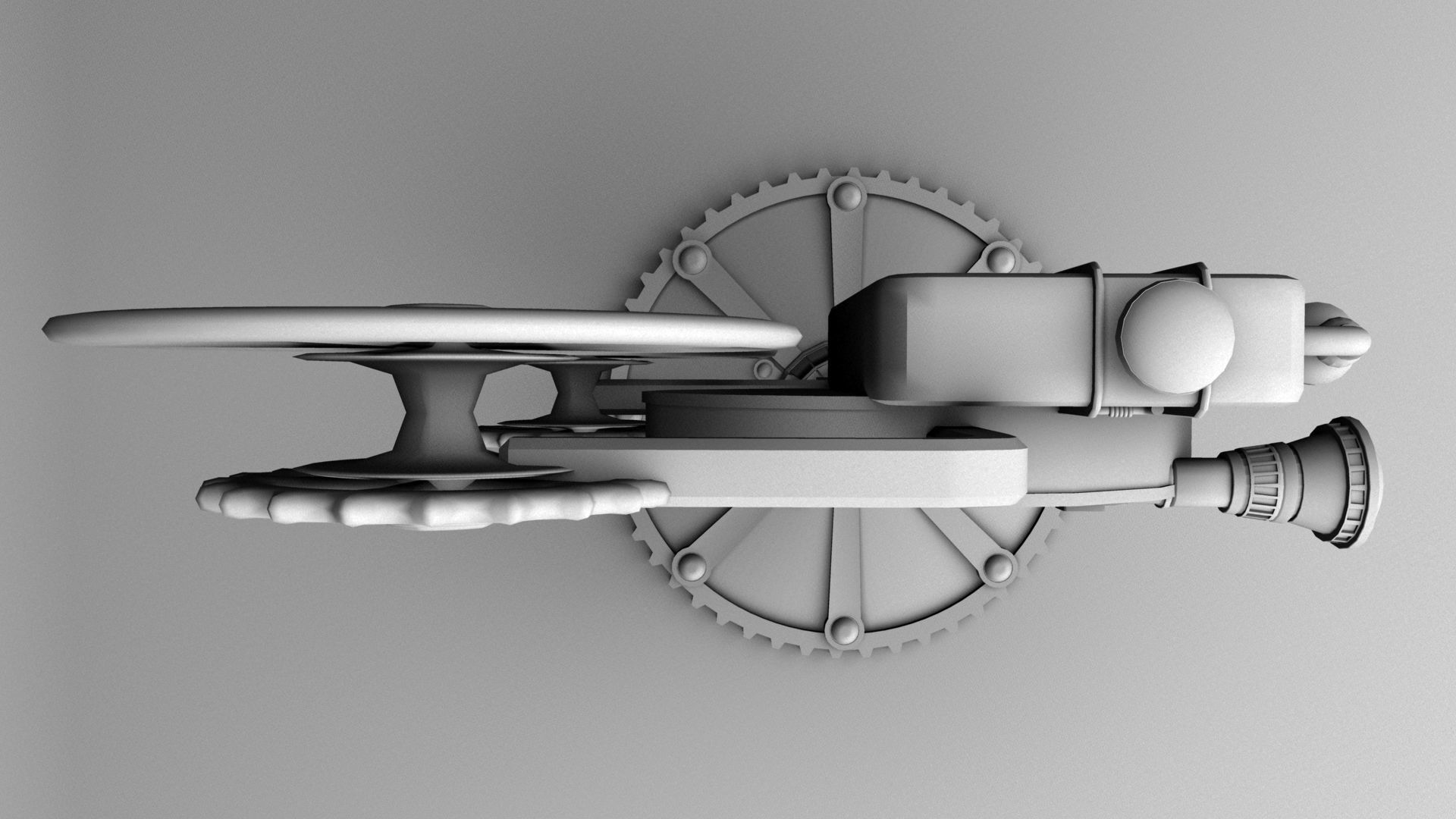 OLD FILM PROJECTOR 3D model_7