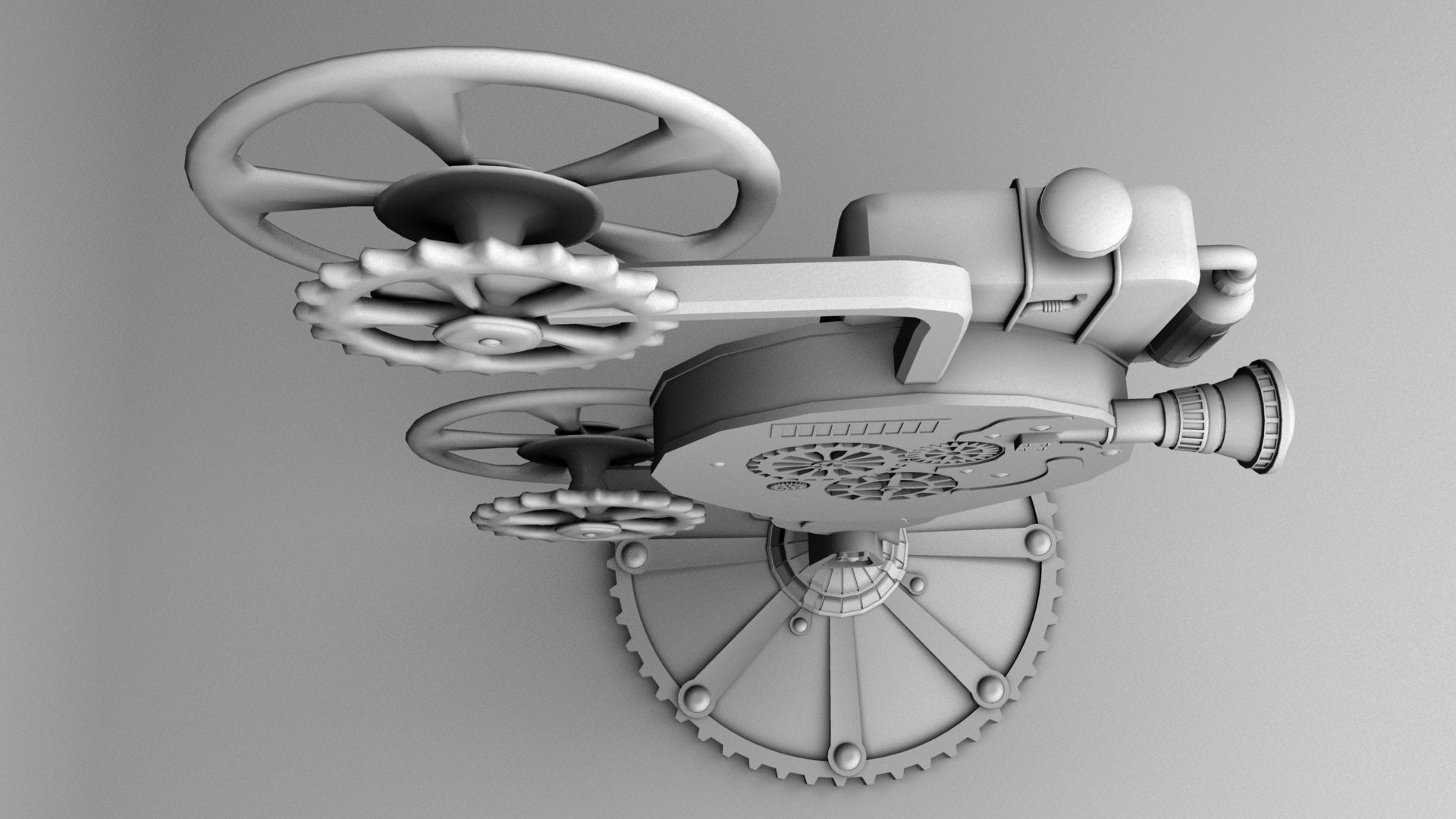 OLD FILM PROJECTOR 3D model_4