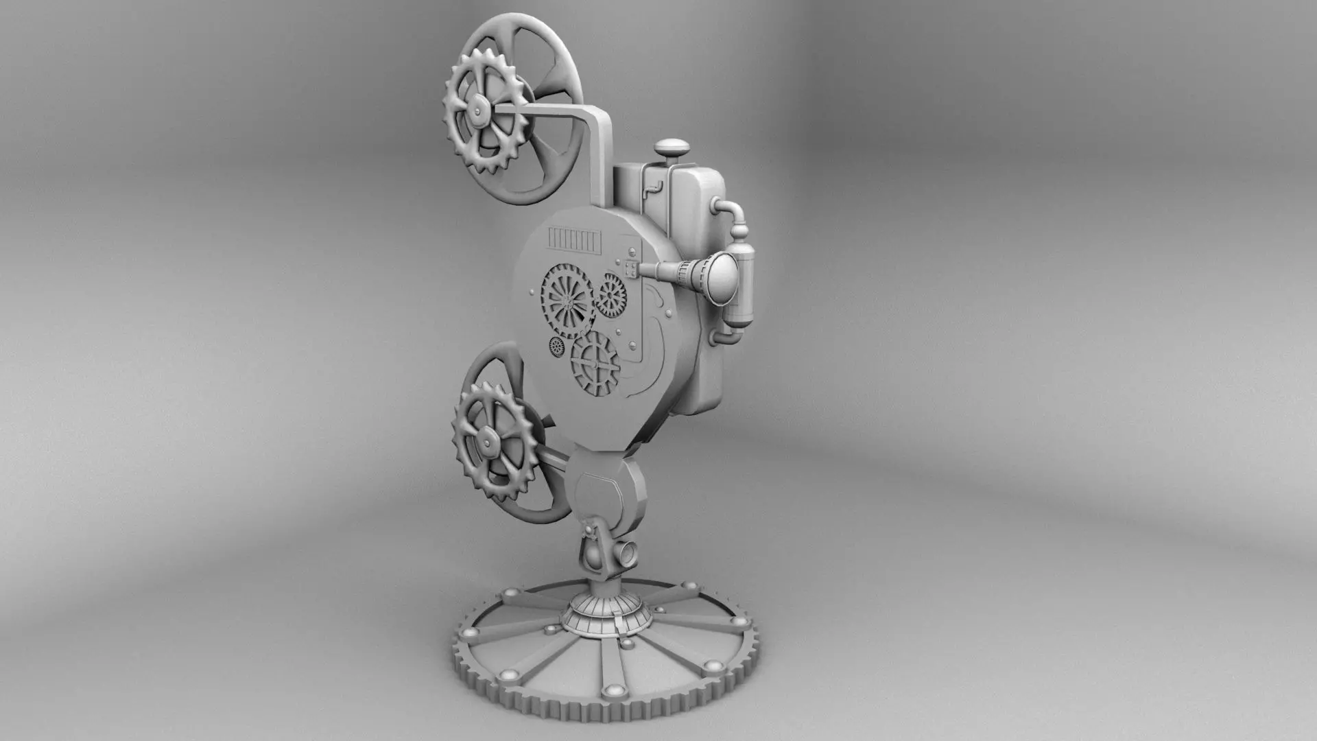 OLD FILM PROJECTOR 3D model_0