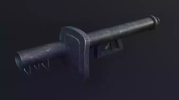 Bazooka Game Ready 3D Model grenade launcher