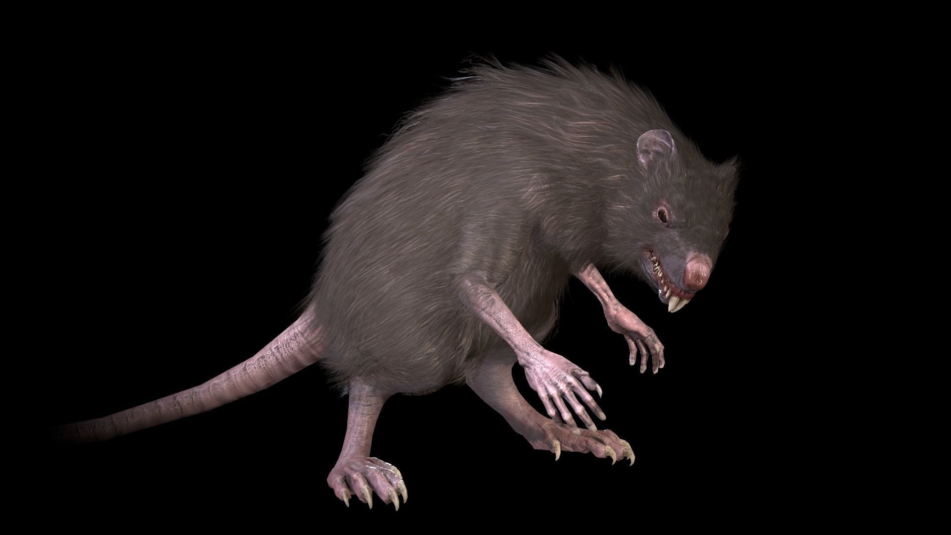 WereRat rat Low-poly 3D model_26