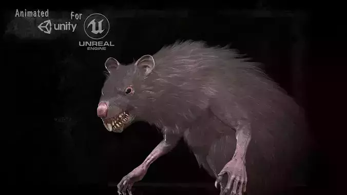 WereRat rat Low-poly 3D model