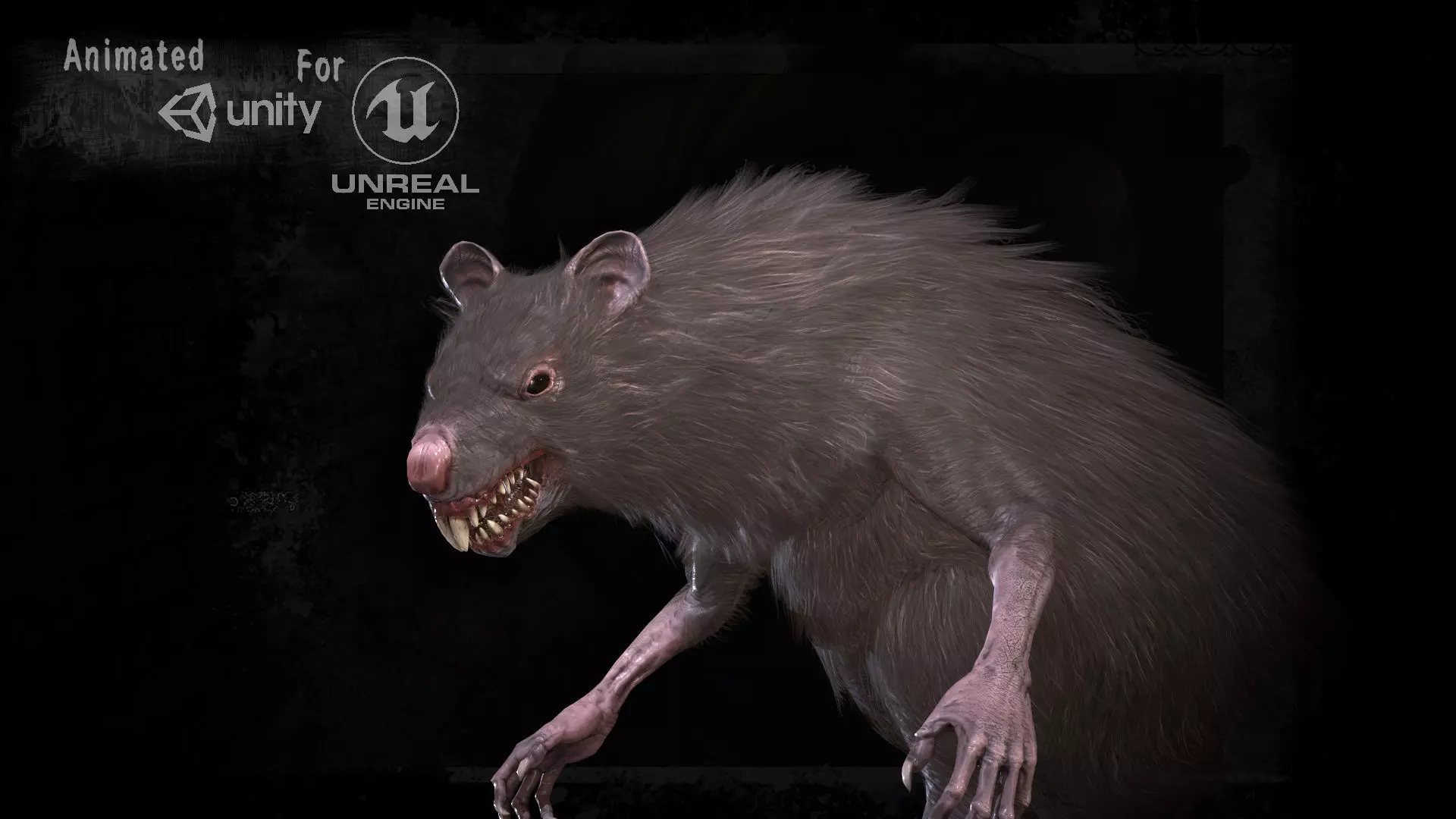 WereRat rat Low-poly 3D model_0