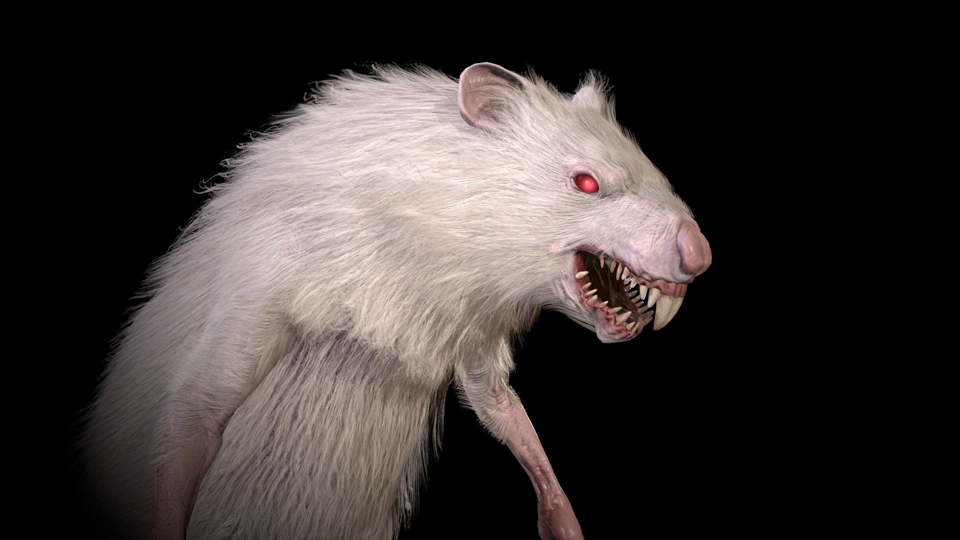 WereRat rat Low-poly 3D model_42