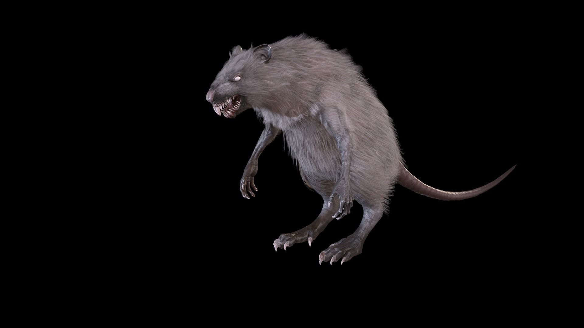 WereRat rat Low-poly 3D model_31