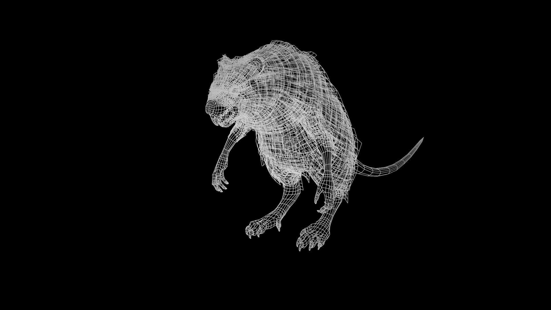 WereRat rat Low-poly 3D model_41