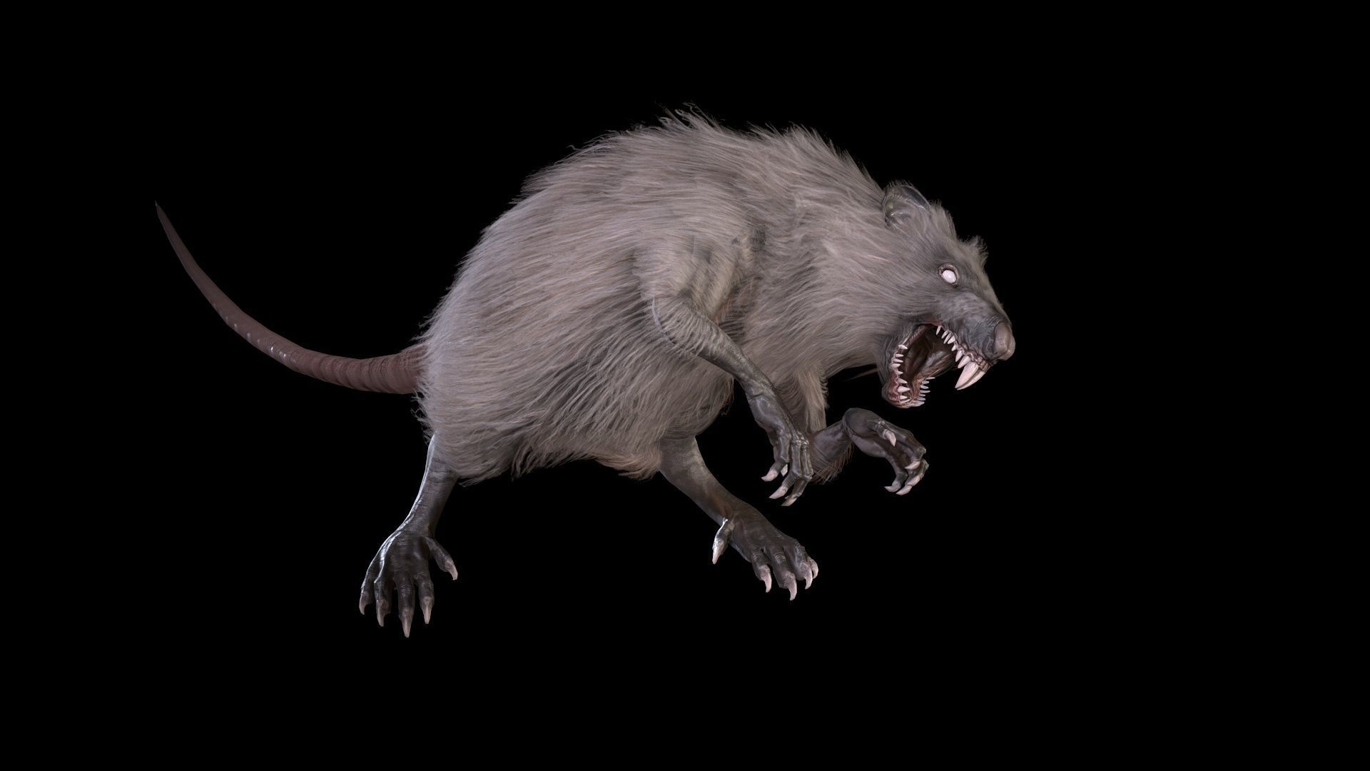 WereRat rat Low-poly 3D model_24