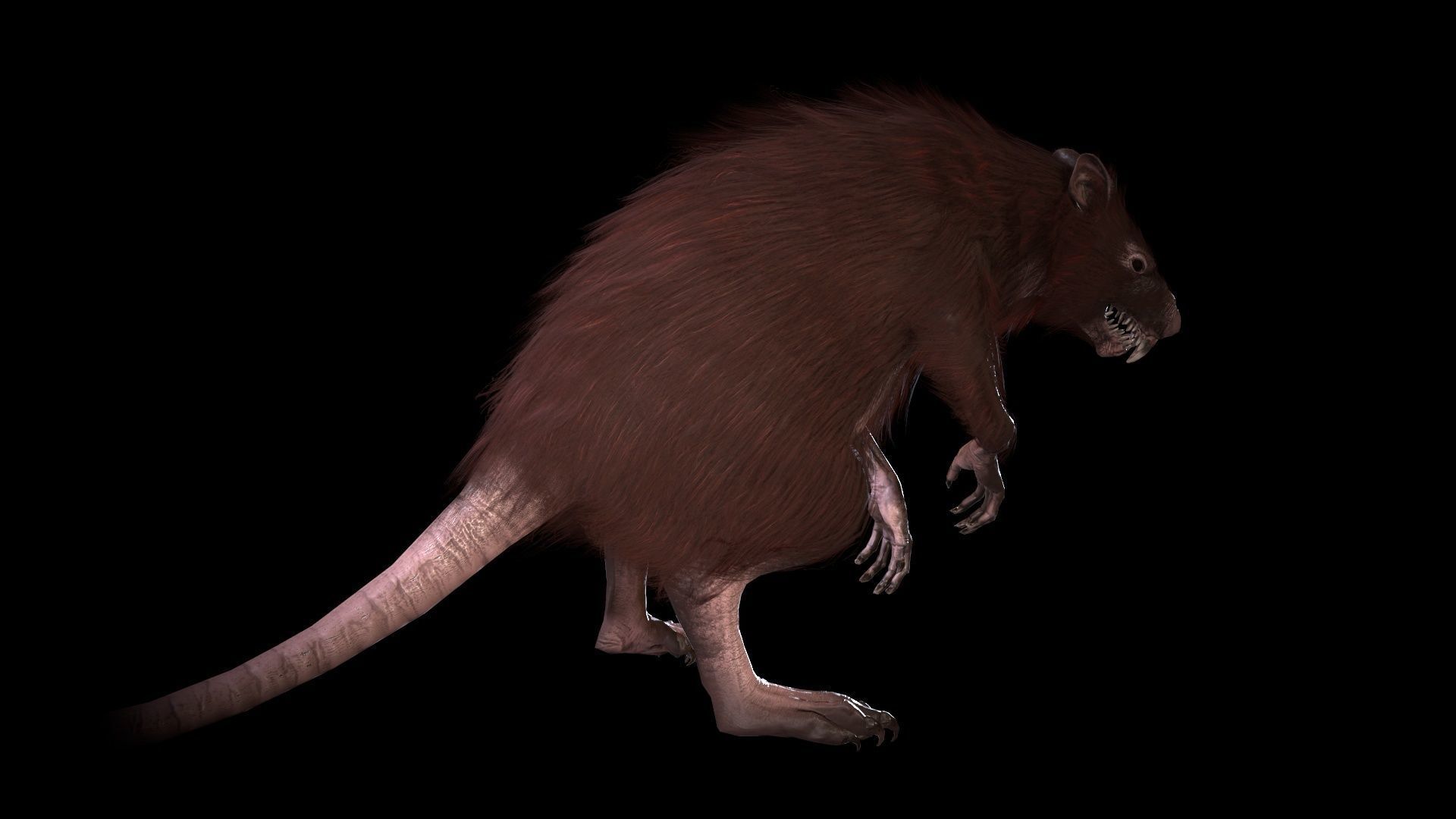 WereRat rat Low-poly 3D model_16