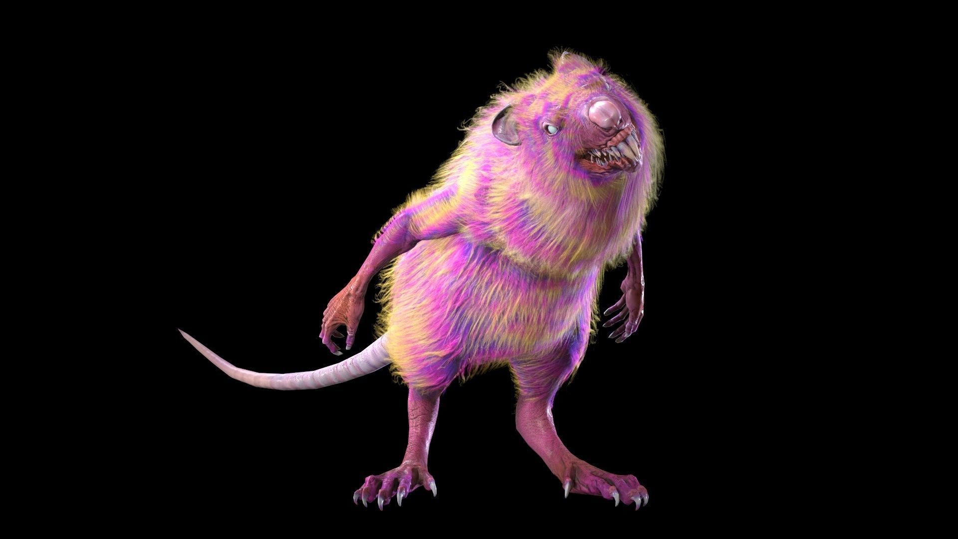 WereRat rat Low-poly 3D model_18