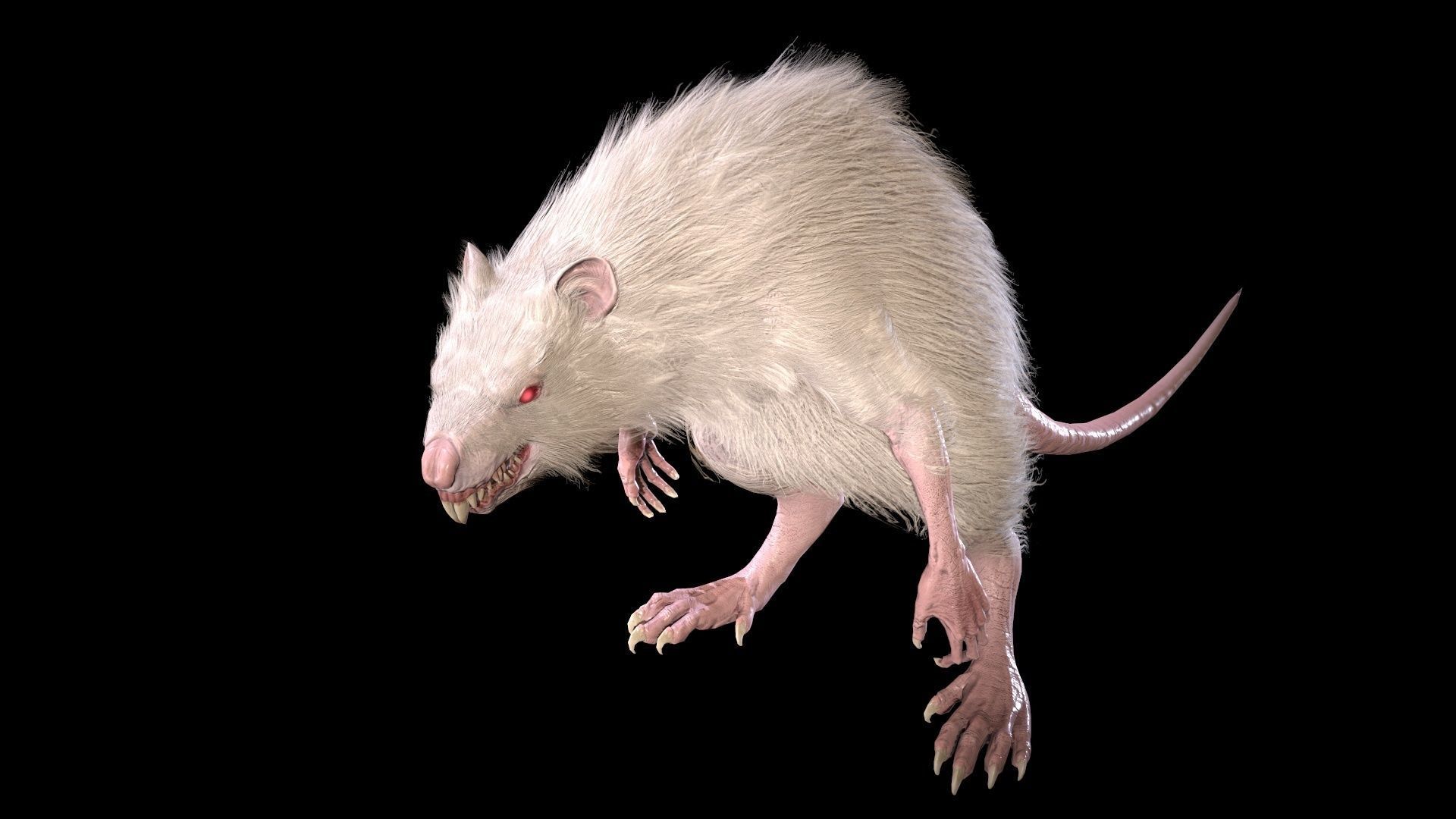 WereRat rat Low-poly 3D model_7
